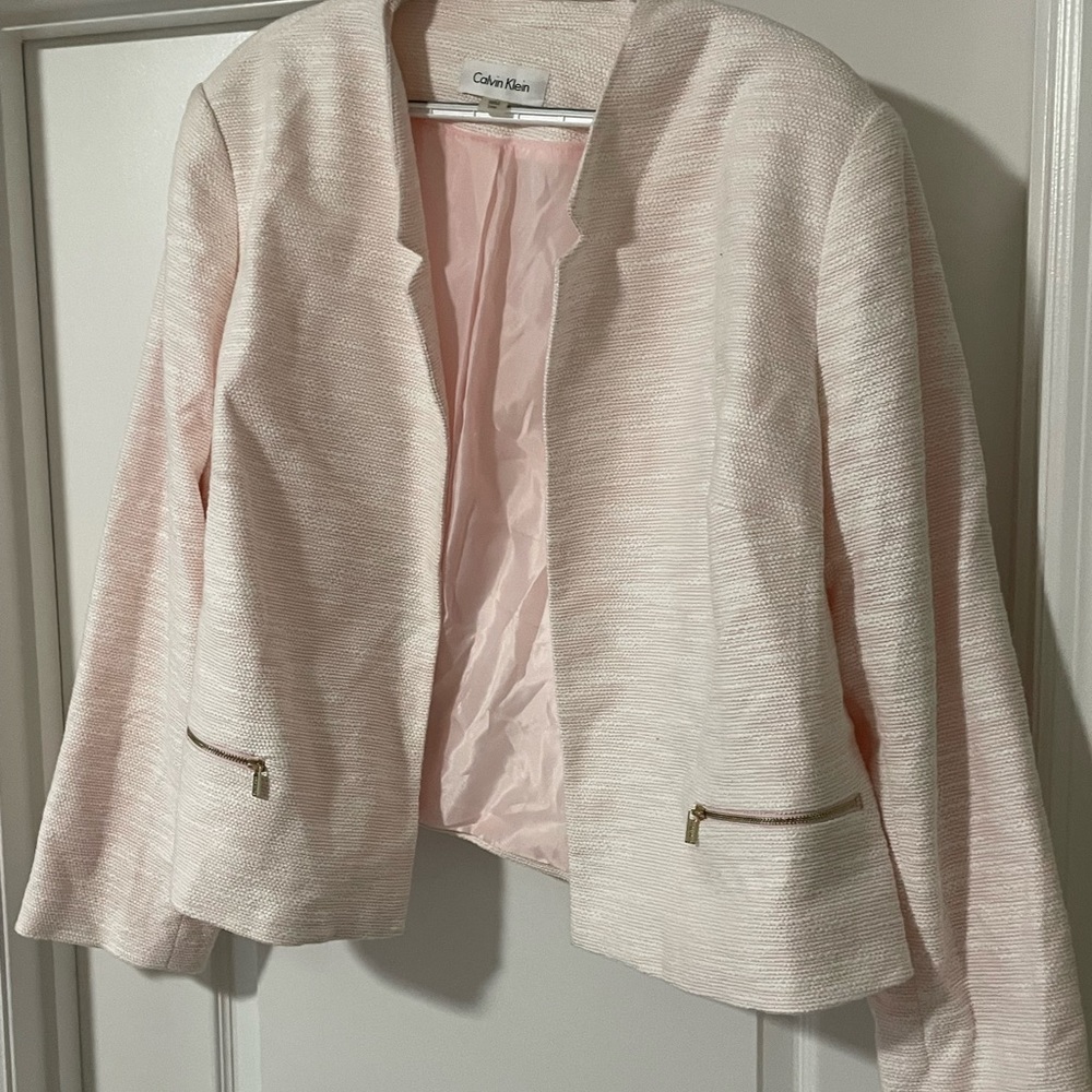 NWT light pink Calvin Klein Blazer